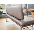 SITZBANK in Metall, Textil Braun, Schwarz  - Schwarz/Braun, Design, Textil/Metall (195/91/65cm) - Dieter Knoll
