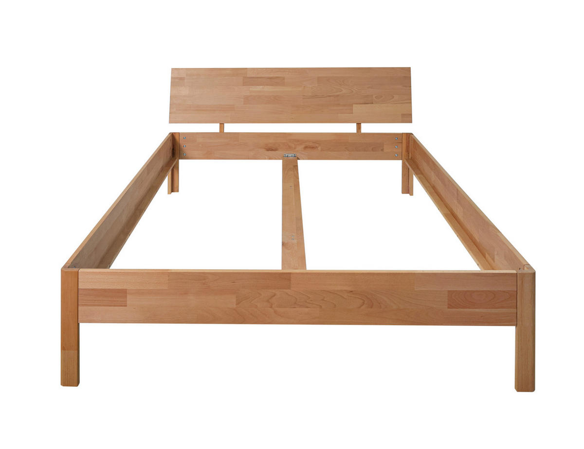 BETT 140/200 cm  in Kernbuche  - Kernbuche, Natur, Holz (140/200cm) - P & B