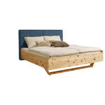 BETT 180/200 cm  in Blau, Zirbelkieferfarben  - Blau/Zirbelkieferfarben, Natur, Holz/Textil (180/200cm) - Valnatura