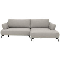 ECKSOFA Struktur Taupe  - Taupe/Schwarz, Design, Textil/Metall (284/186cm) - Lomoco