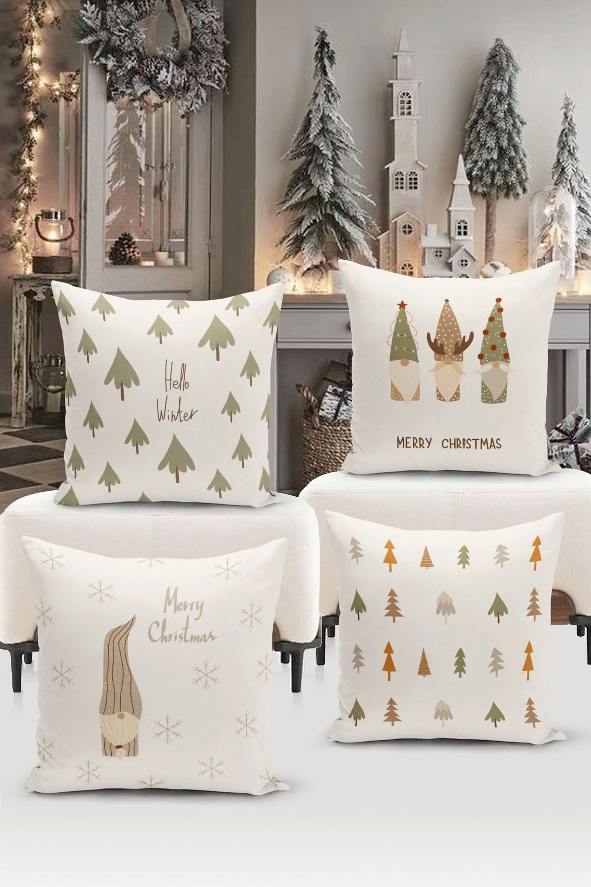 KISSENBEZUG-SET 43/43 cm  - Multicolor, Basics, Textil (43/43cm) - X-Mas