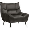 SESSEL Mikrofaser Dunkelgrau    - Dunkelgrau/Schwarz, Design, Textil/Metall (100/104/99cm) - Xora