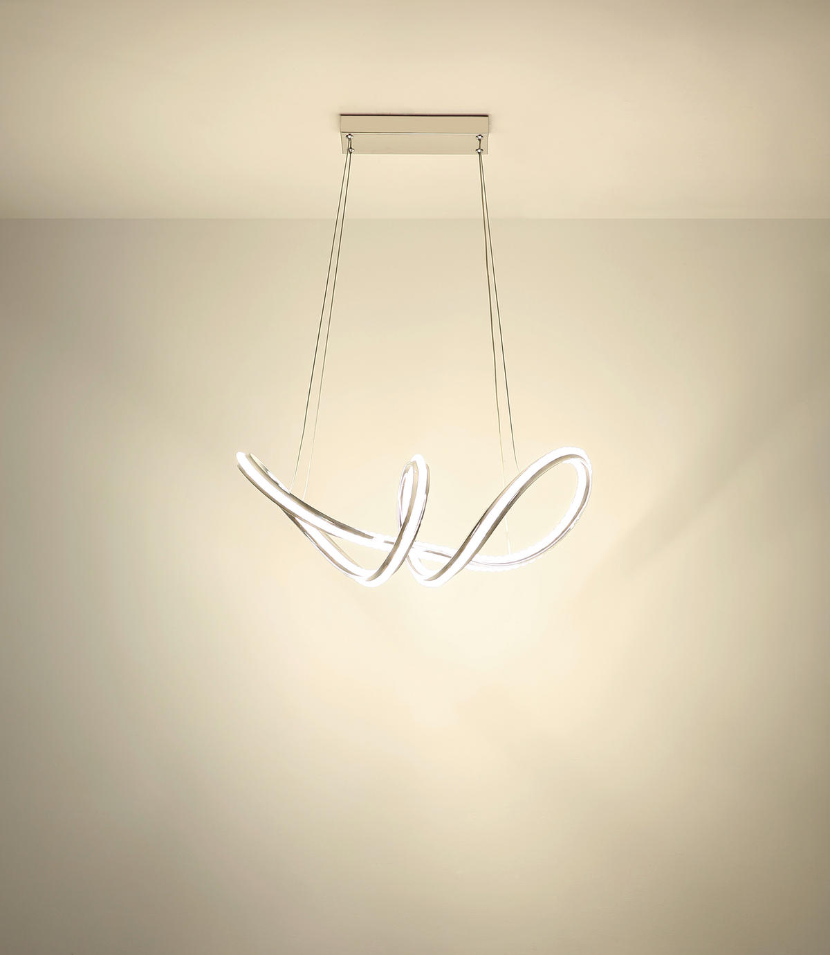 LED-HÄNGELEUCHTE 60/28/120 cm  - Klar/Chromfarben, Design, Kunststoff/Metall (60/28/120cm) - Globo