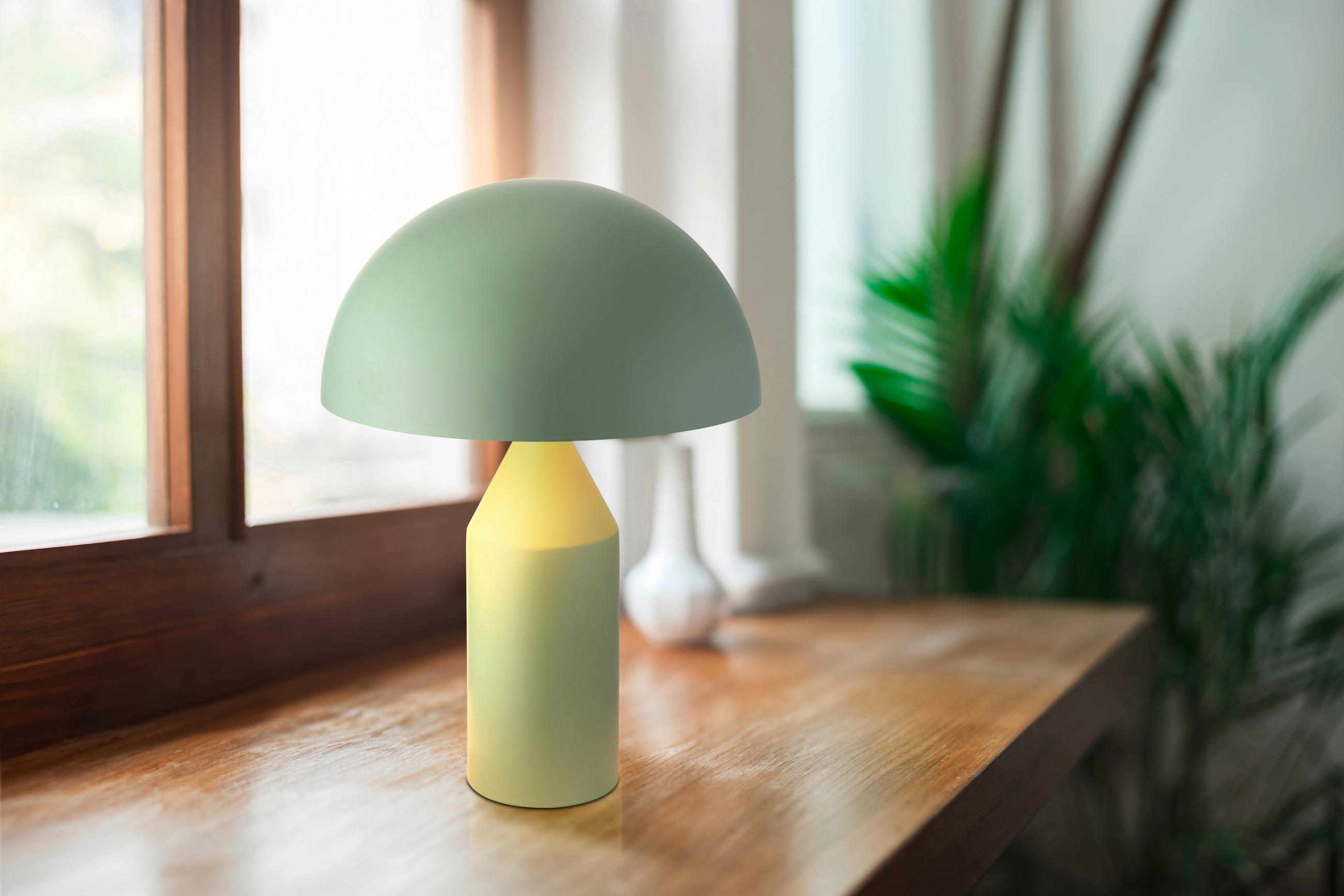 BORDSLAMPA 28/39 cm   - vit/ljusgrön, Design, metall (28/39cm) - Globo