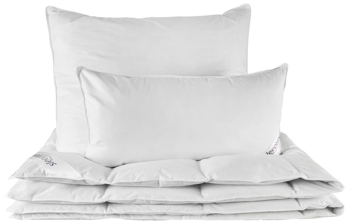 CELOROČNÁ PRIKRÝVKA, 140/200 cm, páperie - biela, Basics, textil (140/200cm) - Sleeptex