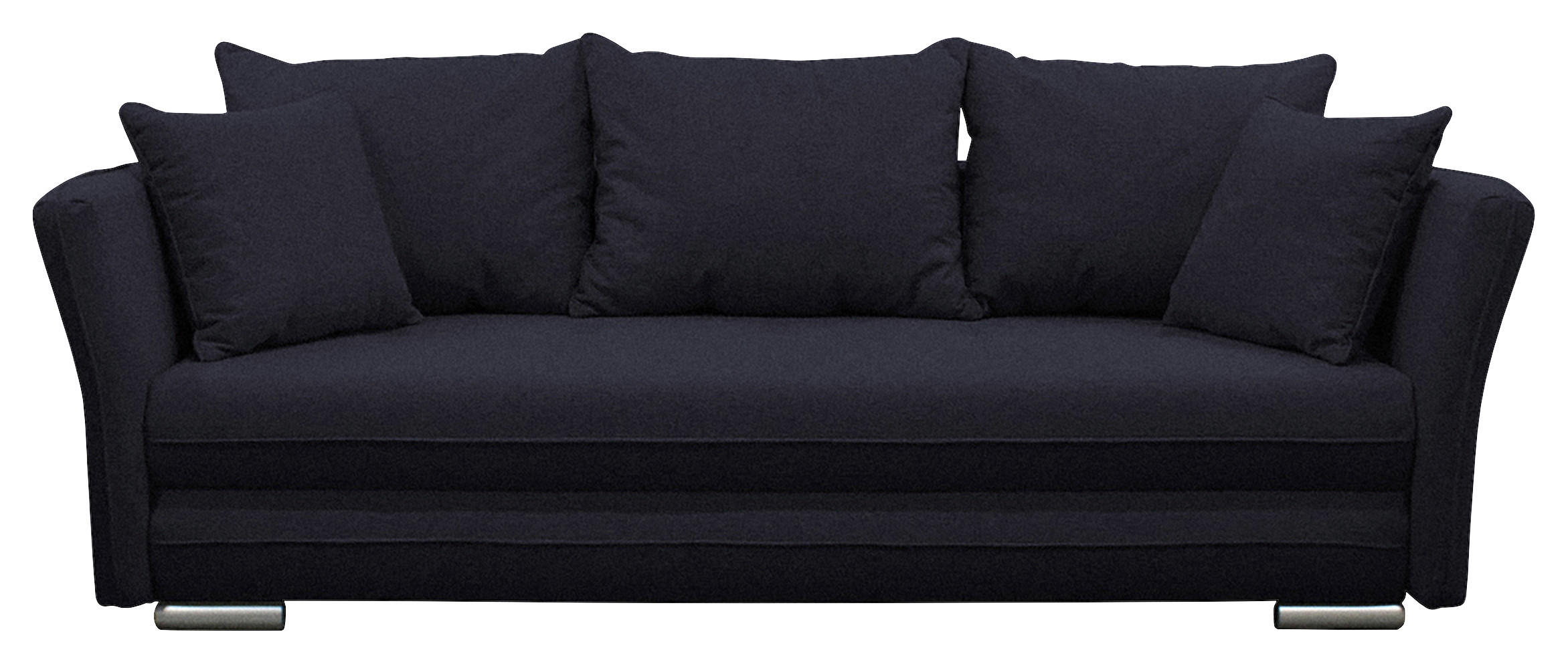 SCHLAFSOFA Webstoff Schwarz  - Silberfarben/Schwarz, Design, Kunststoff/Textil (235/83/106cm) - MID.YOU