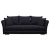 SCHLAFSOFA  mit Webstoff Schwarz  - Silberfarben/Schwarz, Design, Kunststoff/Textil (235/83/106cm) - MID.YOU