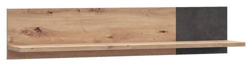WANDBOARD Eiche Artisan, Dunkelgrau  - Dunkelgrau/Eiche Artisan, Design, Holzwerkstoff (120/25/23cm) - Carryhome