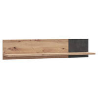 WANDBOARD in 120/25/23 cm Dunkelgrau, Eiche Artisan  - Dunkelgrau/Eiche Artisan, Design, Holzwerkstoff (120/25/23cm) - Carryhome