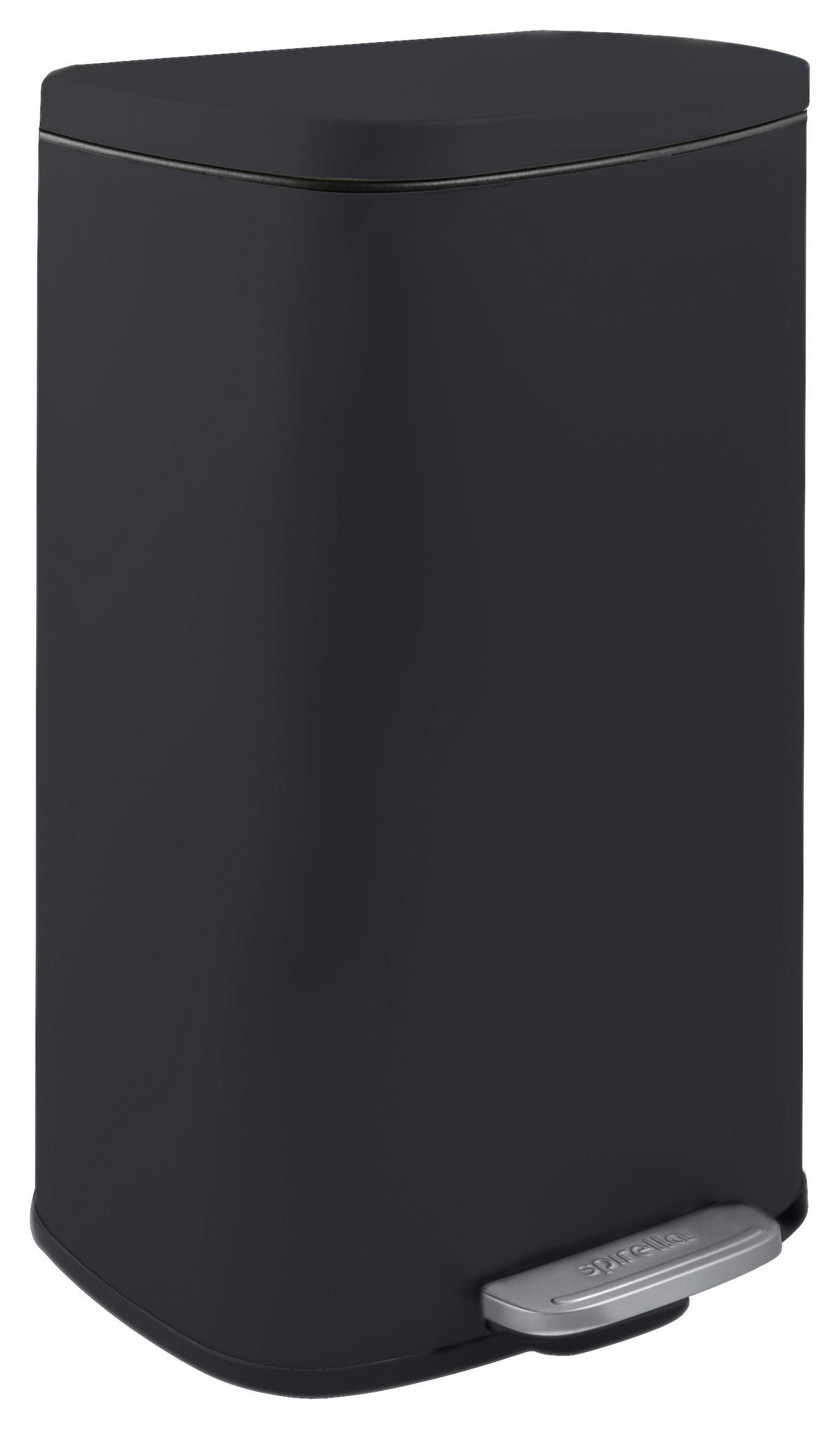 TRETEIMER 30 l  Metall  - Schwarz, Basics, Kunststoff/Metall (34,3/23,5/62,9cm) - Spirella