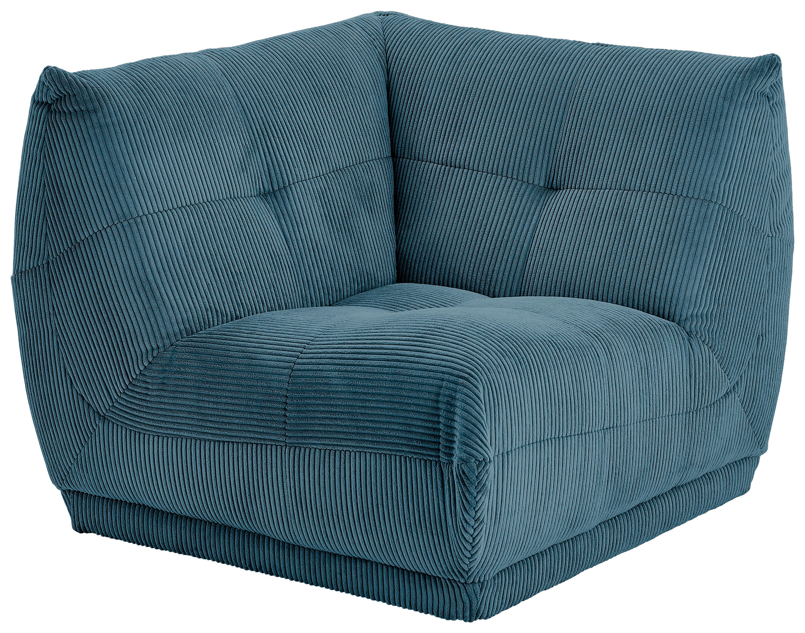 SOFAELEMENT GISELLE Cord Petrol - Petrol, Trend, Textil (105/80/105cm) - Livetastic