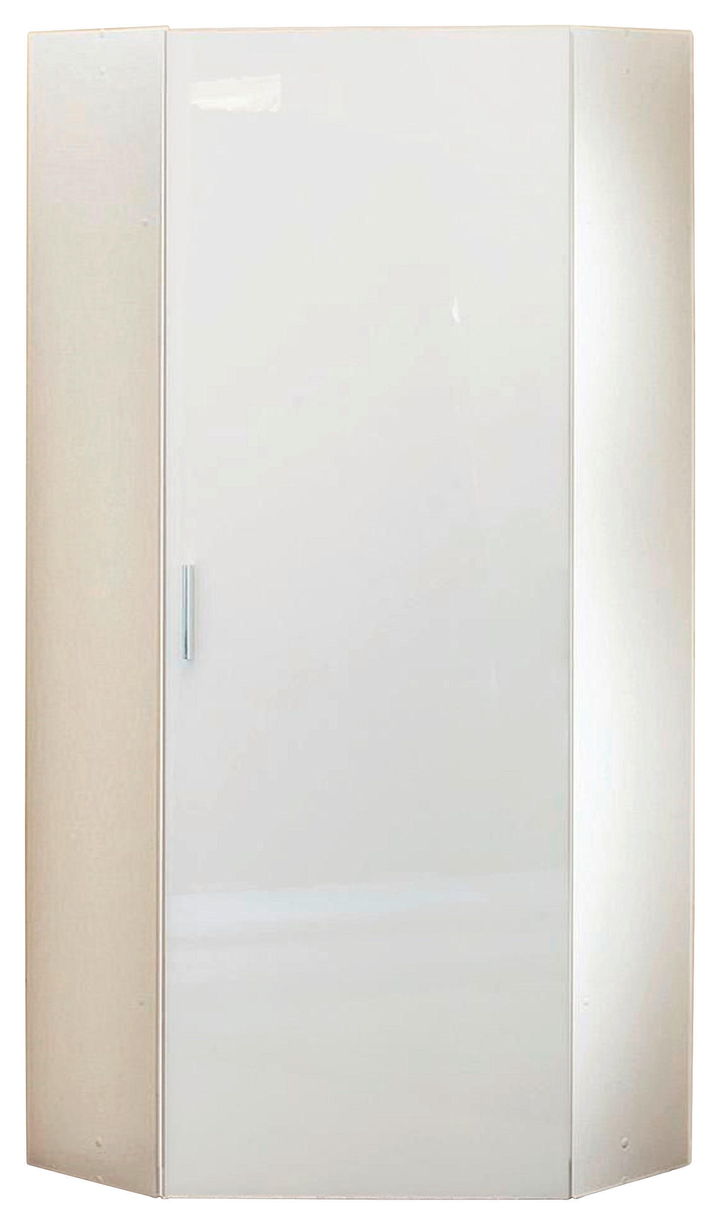 ECKSCHRANK 80/185/80 cm Weiß  - Chromfarben/Weiß, KONVENTIONELL, Holzwerkstoff/Kunststoff (80/185/80cm) - Xora