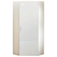 ECKSCHRANK 80/185/80 cm Weiß  - Chromfarben/Weiß, KONVENTIONELL, Holzwerkstoff/Kunststoff (80/185/80cm) - Xora