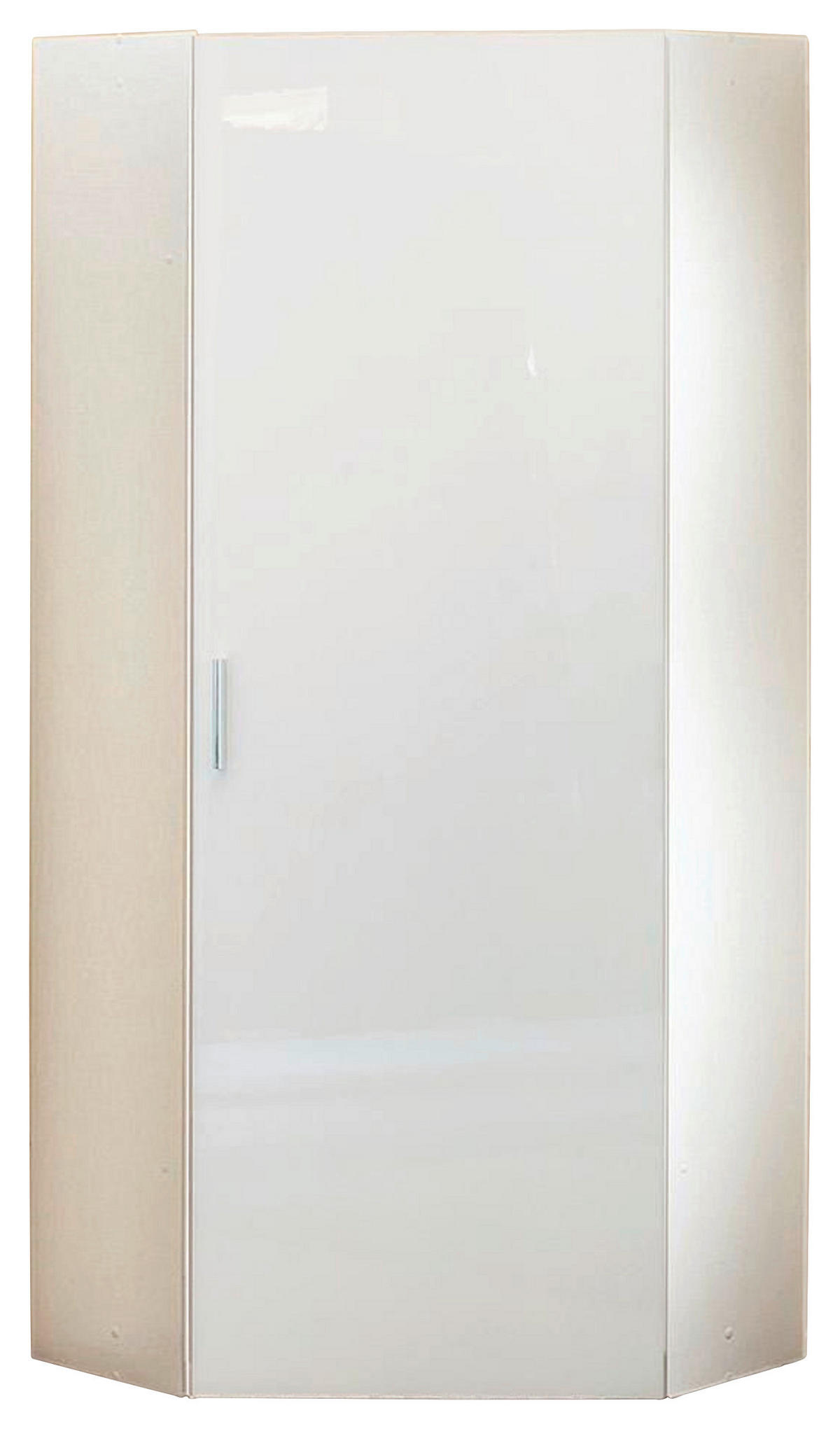 ECKSCHRANK 80/185/80 cm Weiß  - Chromfarben/Weiß, KONVENTIONELL, Holzwerkstoff/Kunststoff (80/185/80cm) - Xora