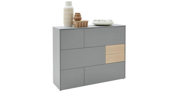 HIGHBOARD in 139/109/41 cm - Eichefarben/Schwarz, Design, Holzwerkstoff/Kunststoff (139/109/41cm) - Voleo