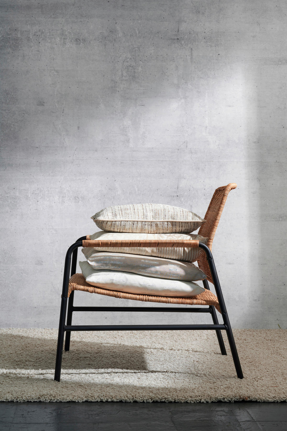 KISSENHÜLLE Loft Style 49/49 cm  - Blau/Beige, Basics, Textil (49/49cm) - Ambiente