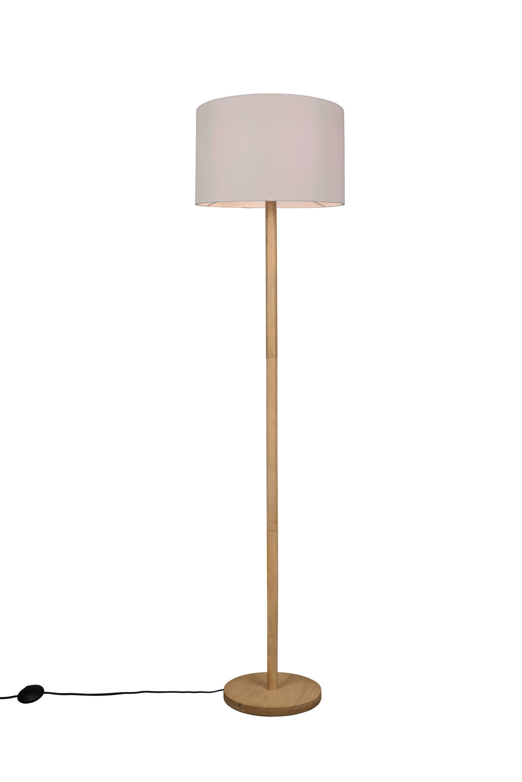 STEHLEUCHTE 40/162 cm    - Naturfarben/Weiß, Design, Holz/Textil (40/162cm) - Trio Leuchten