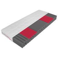 KALTSCHAUMMATRATZE 140/200 cm, Höhe ca.: 18 cm, H3 + H4 = fest + sehr fest, 7-Zonen - Weiß, KONVENTIONELL, Textil (140/200cm) - Paradies