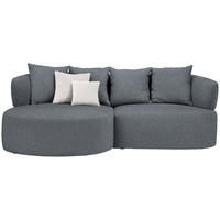 ECKSOFA  in Bouclé Grau  166/235 cm  - Hellrosa/Schwarz, MODERN, Kunststoff/Textil (166/235cm) - Hom`in