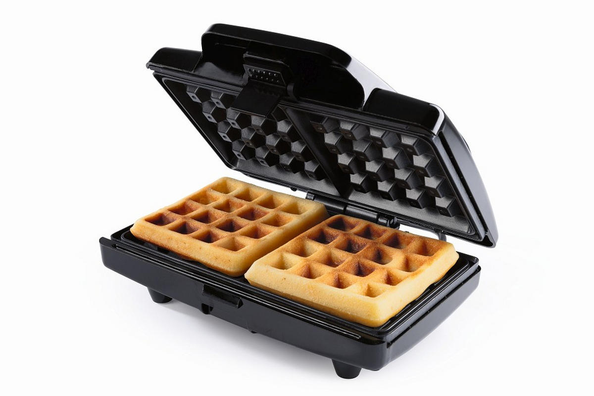 WAFFELEISEN GOURMETmaxx  - Schwarz, Basics, Kunststoff/Metall (22/17,8/8cm) - GOURMETMAXX