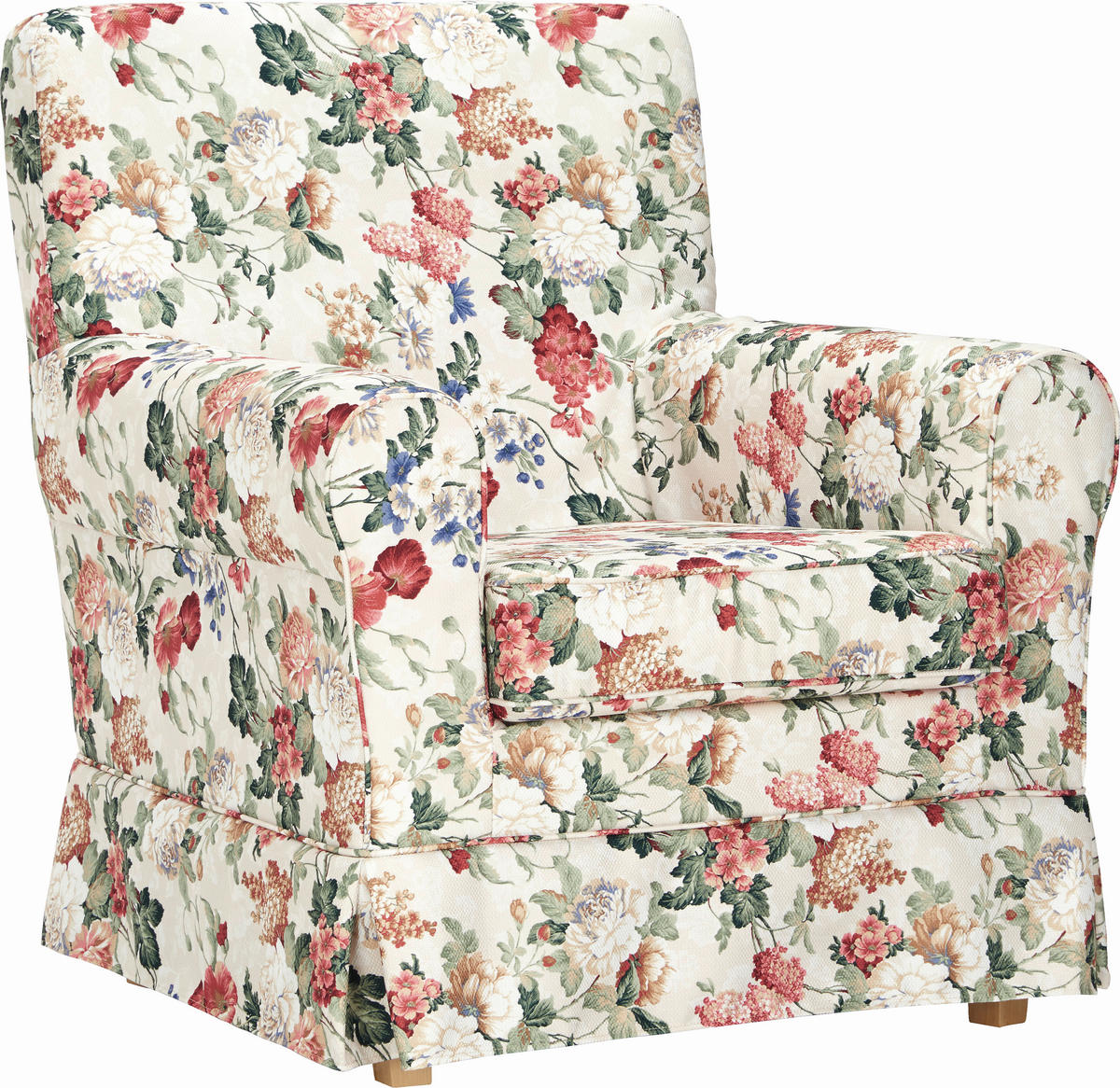 SESSEL in Flachgewebe Multicolor  - Multicolor/Naturfarben, Trend, Holz/Textil (79/86/85cm) - Ambia Home