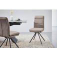 STUHL - Taupe/Schwarz, Design, Textil/Metall (46/92,5/65cm) - Cantus