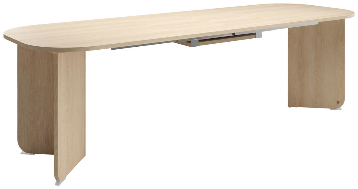 ESSTISCH Hellbraun bootsförmig  ausziehbar, in verschiedenen Größen erhältlich, in verschiedenen Holzdekoren erhältlich, Variantenauswahl  - Hellbraun, Natur, Holzwerkstoff (180-260/90/76cm) - Tom Tailor