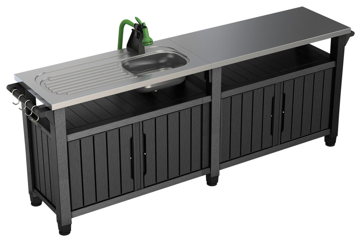 ZÁHRADNÝ BAROVÝ STÔL  - grafitová, Design, kov/plast (237/90/52cm) - Ambia Garden