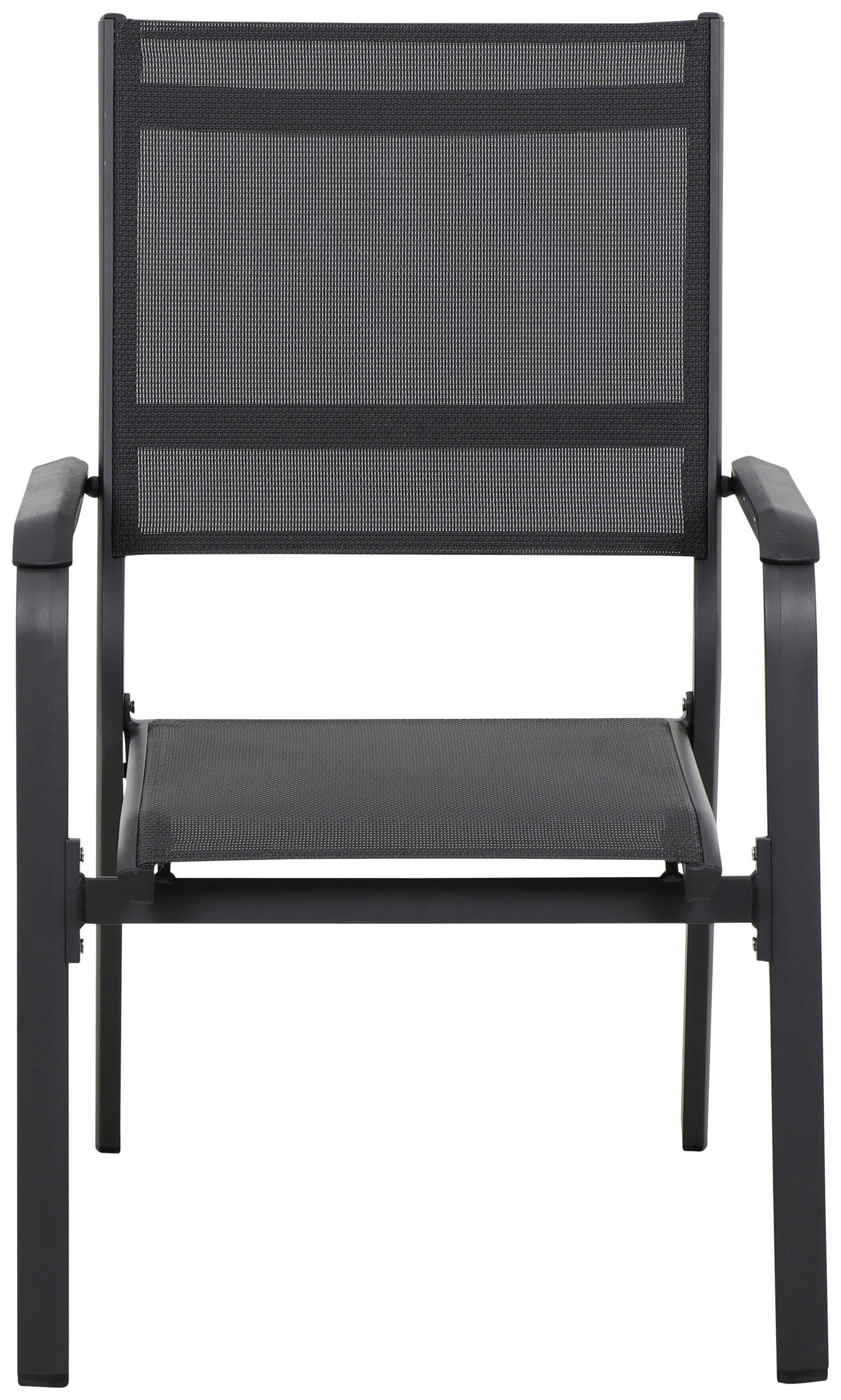 STAPELSESSEL Aluminium Anthrazit, Schwarz  - Anthrazit/Schwarz, KONVENTIONELL, Kunststoff/Textil (63/97/67cm) - Siena Garden