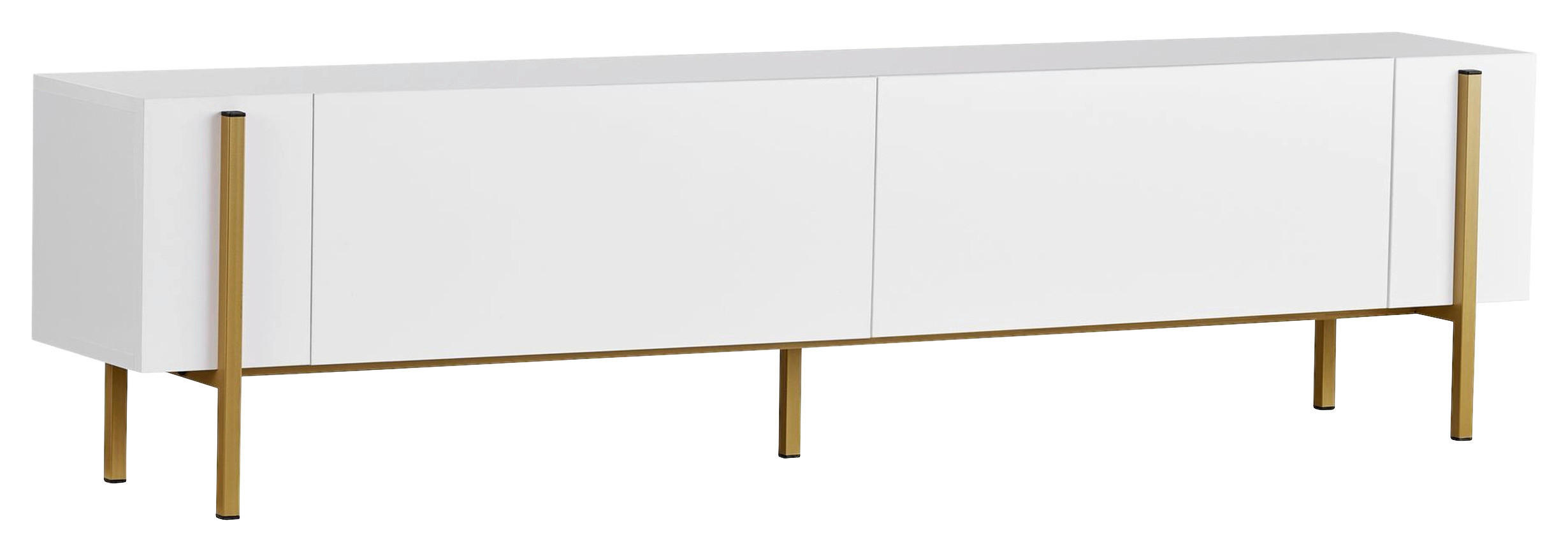 TV-ELEMENT Holzwerkstoff Weiß, Goldfarben  - Goldfarben/Weiß, MODERN, Holzwerkstoff (180/45/30cm) - MID.YOU