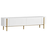 TV-ELEMENT Holzwerkstoff Weiß, Goldfarben  - Goldfarben/Weiß, MODERN, Holzwerkstoff (180/45/30cm) - MID.YOU