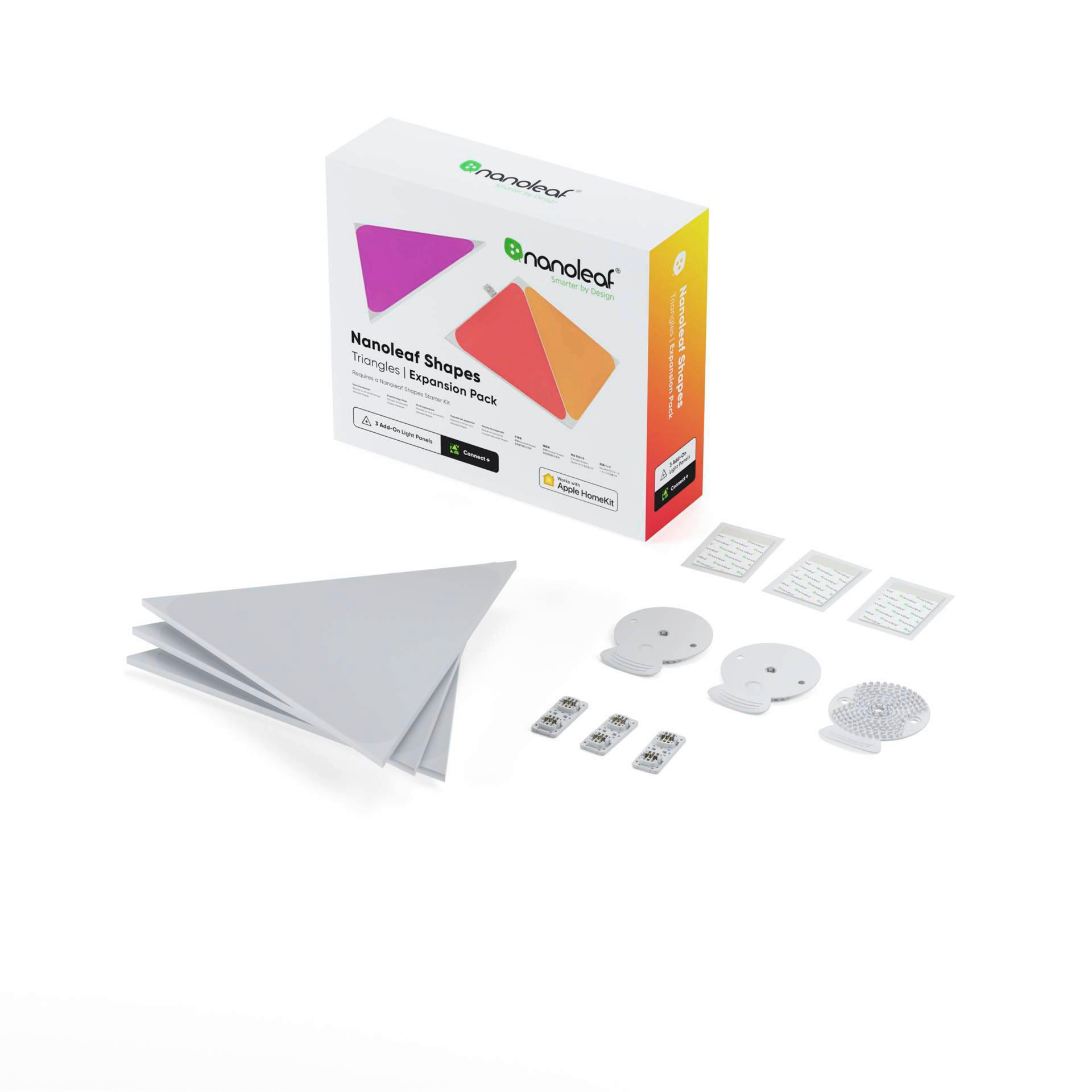 Nanoleaf Triangles 3er Pack Erweiterungsset 23/0,6/20 cm   - Weiß, Basics, Kunststoff (23/0,6/20cm)