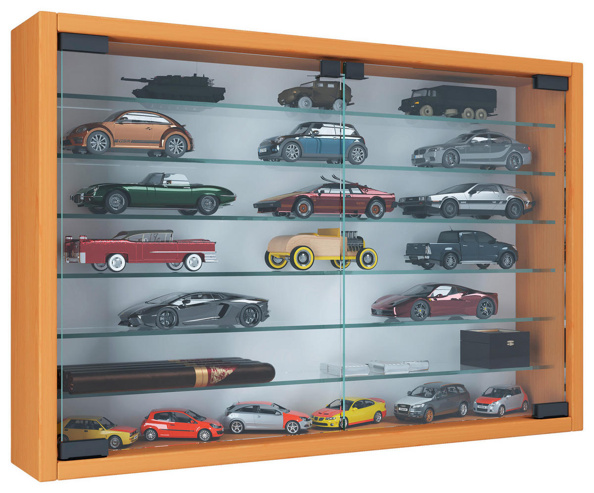 HÄNGEVITRINE in Buchefarben  - Buchefarben, Modern, Glas/Holzwerkstoff (60/40/10cm) - MID.YOU