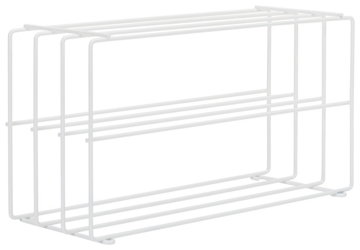 REGÁL NA TOPÁNKY, biela, 73/40/28,5 cm - biela, Design, kov (73/40/28,5cm) - MID.YOU