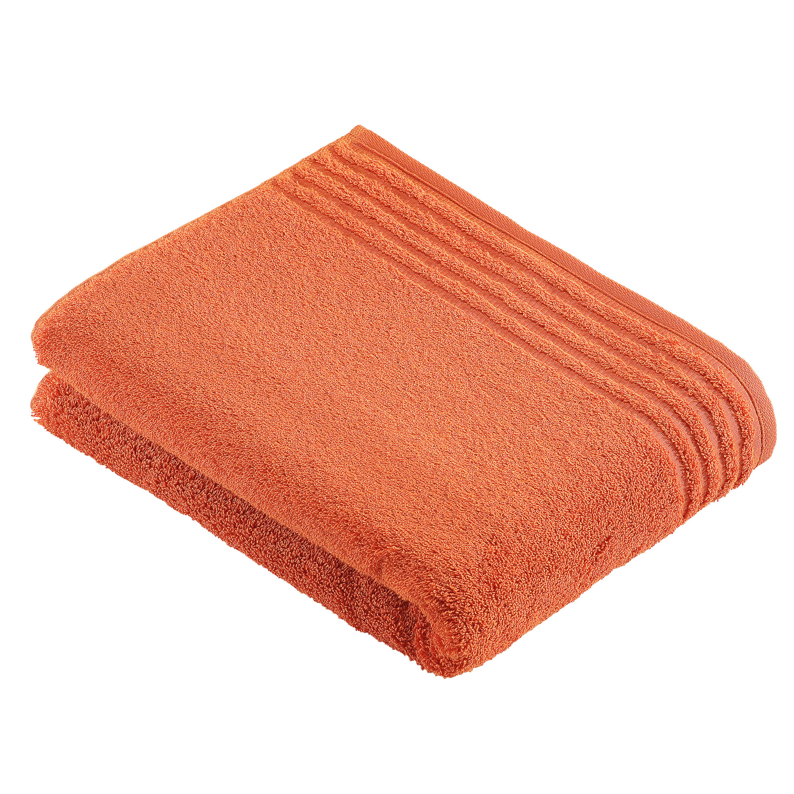 BADETUCH Vienna Style Supersoft Orange 80/160 cm  - Orange, Basics, Textil (80/160cm) - Vossen