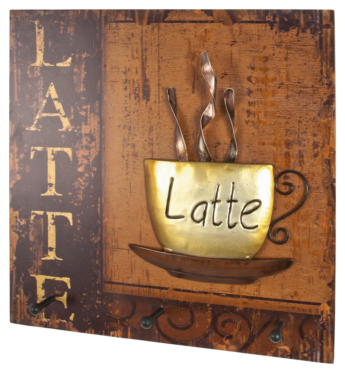 WANDGARDEROBE  in Braun, Dunkelbraun  - Dunkelbraun/Braun, Design, Holzwerkstoff/Metall (40/40/7cm)