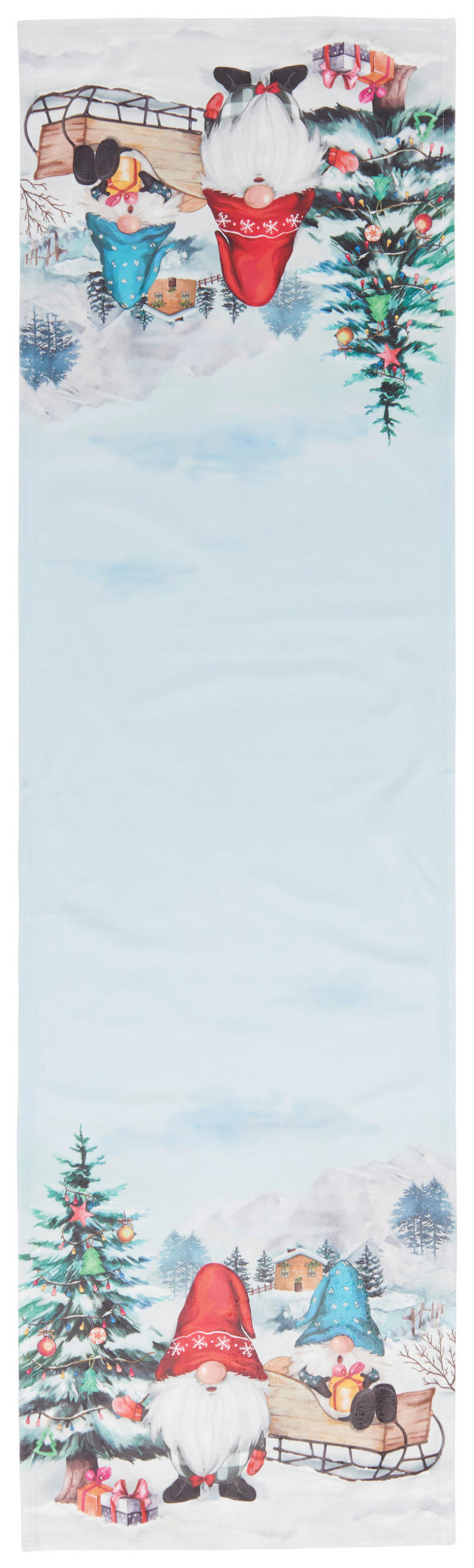 ÚZKY OBRUS, 40/140 cm, viacfarebná - viacfarebná, Konventionell, textil (40/140cm) - X-Mas