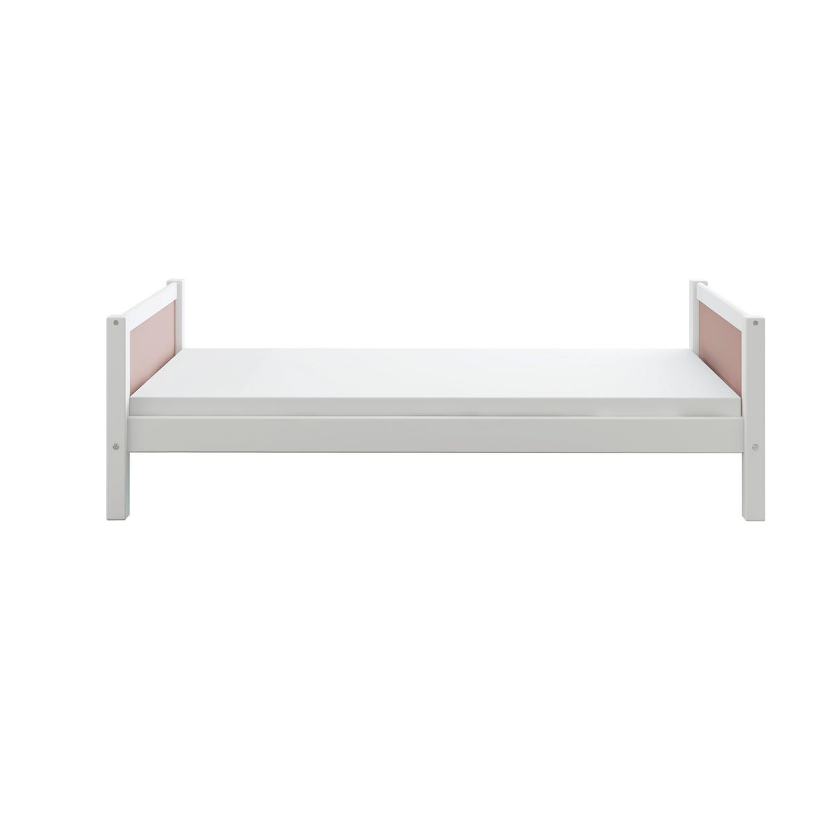 BETT 90/200 cm,  in Rosa, Weiß, Rollrost  - Rosa/Weiß, MODERN, Holz (90/200cm) - Chameo