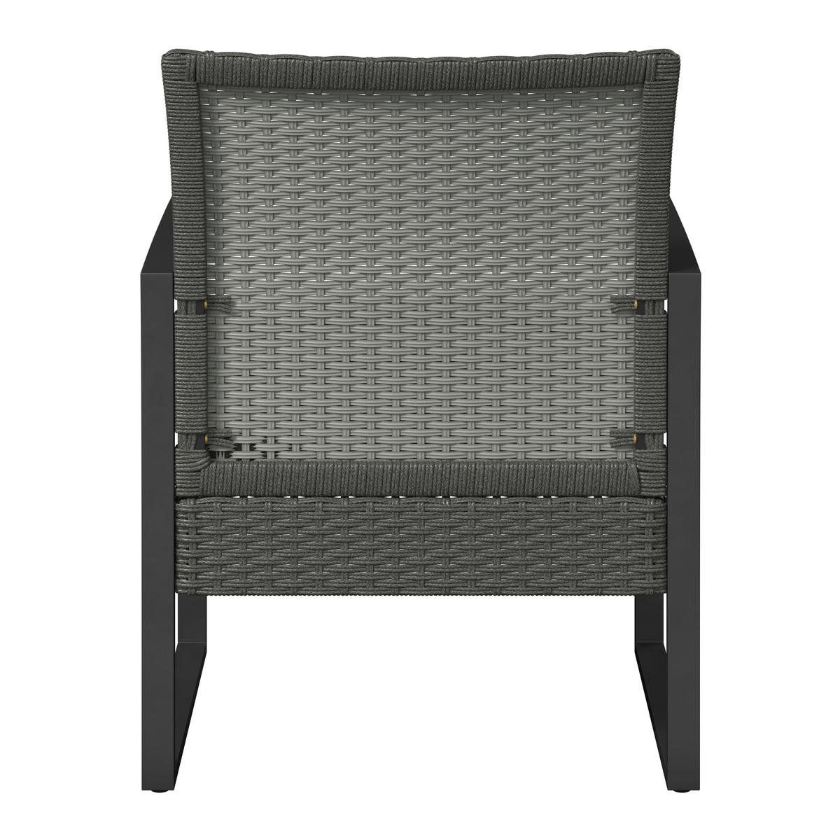 BALKONSET Grau 3-teilig  - Grau, Design, Kunststoff/Textil - Ambia Garden