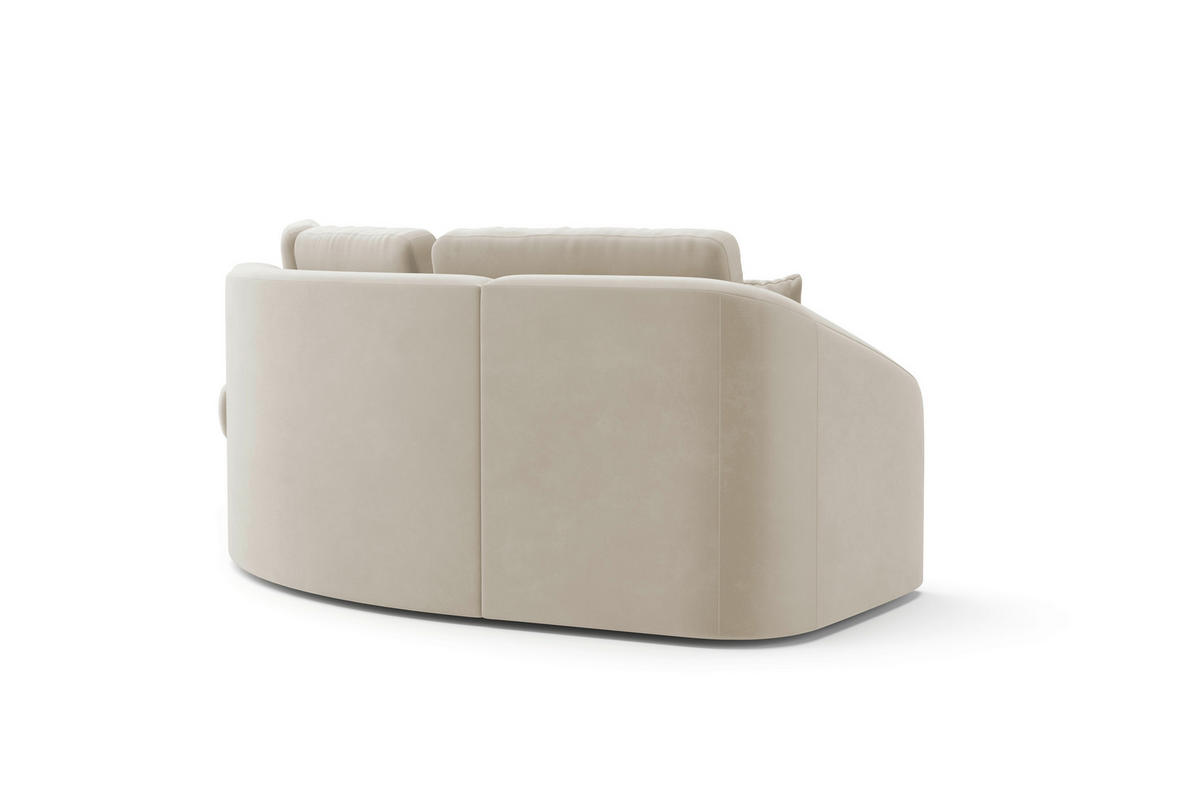 ECKSOFA in Samt Sandfarben  - Sandfarben/Schwarz, Modern, Kunststoff/Textil (266/230cm) - Sit & More