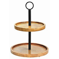 ETAGERE  - Schwarz/Braun, Basics, Holz/Metall (25,0/31,0/25,0cm)