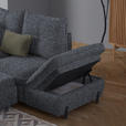 ECKSOFA in Bouclé Grau  - Schwarz/Grau, Design, Textil/Metall (250/220cm) - Xora