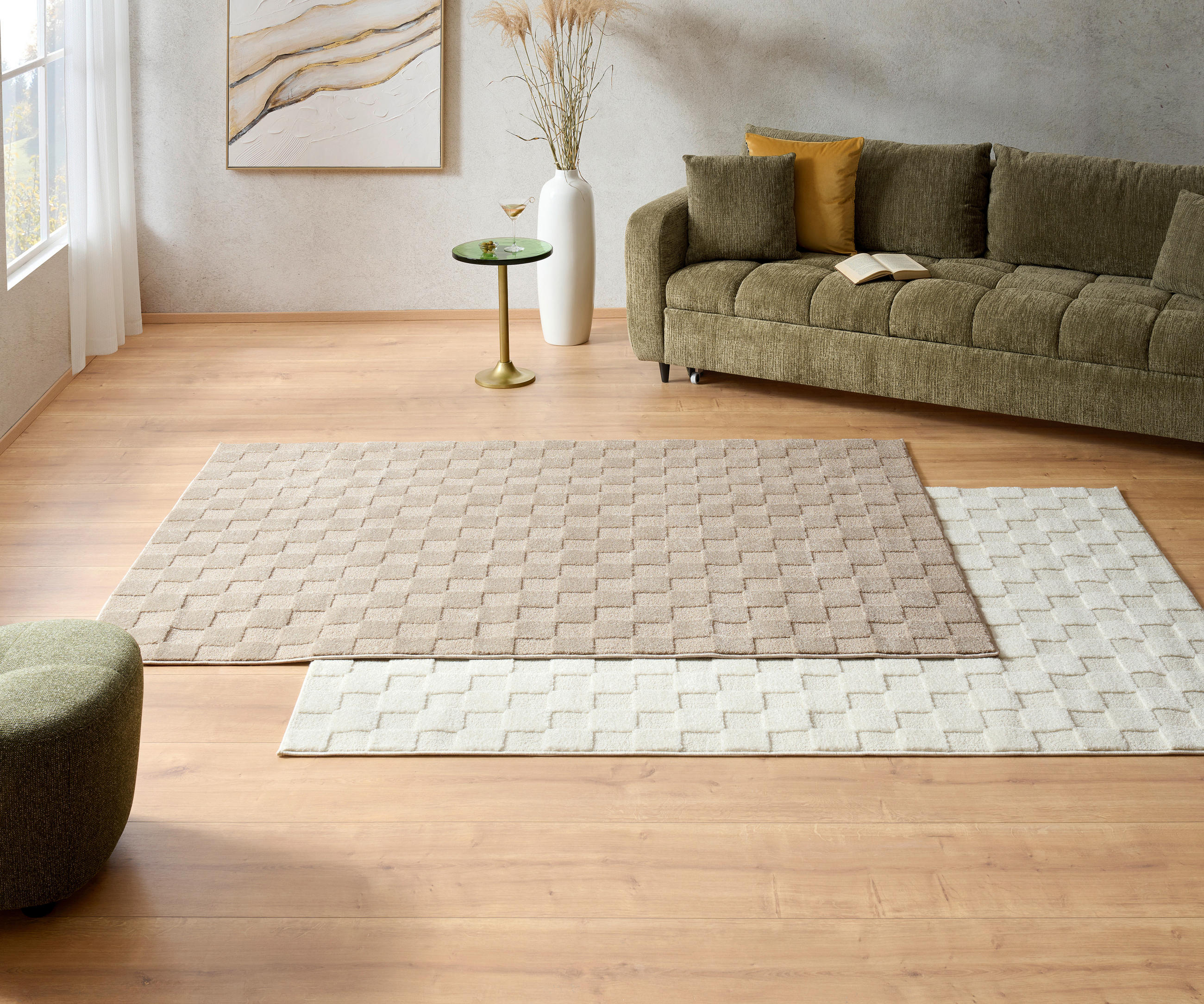 TKANÝ KOBEREC, 80/150 cm, béžová - béžová, Konvenční, textil (80/150cm) - Novel