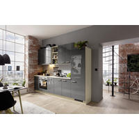 KÜCHENLEERBLOCK 300 cm   in Graphitfarben, Eichefarben  - Eichefarben/Graphitfarben, Basics, Holzwerkstoff/Metall (300cm) - Venda