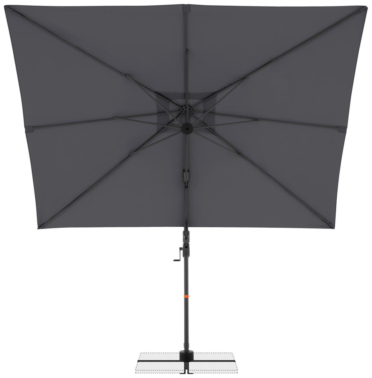 ZÁVESNÝ SLNEČNÍK 320/240 cm - antracitová, Basics, kov/textil (320/240cm) - Doppler