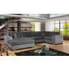 WOHNLANDSCHAFT Grau, Hellgrau Samt  - Chromfarben/Hellgrau, Design, Textil/Metall (189/338/189cm) - MID.YOU