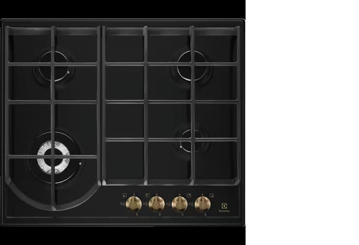 PLITĂ PE GAZ - negru, Modern - Electrolux