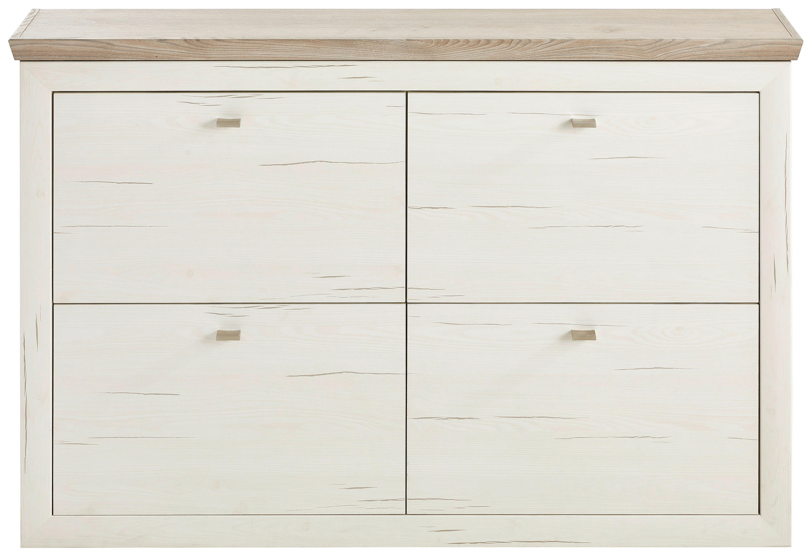 FALI CIPŐSSZEKRÉNY 140/92/22,5 cm - Nikkel/Szürke, Lifestyle, Faalapú anyag/Fém (140/92/22,5cm) - Hom`in