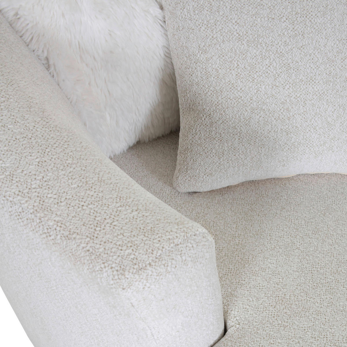 SESSEL in Flachgewebe Weiss  - Weiss/Schwarz, Konventionell, Textil/Metall (115/72/115cm) - Carryhome