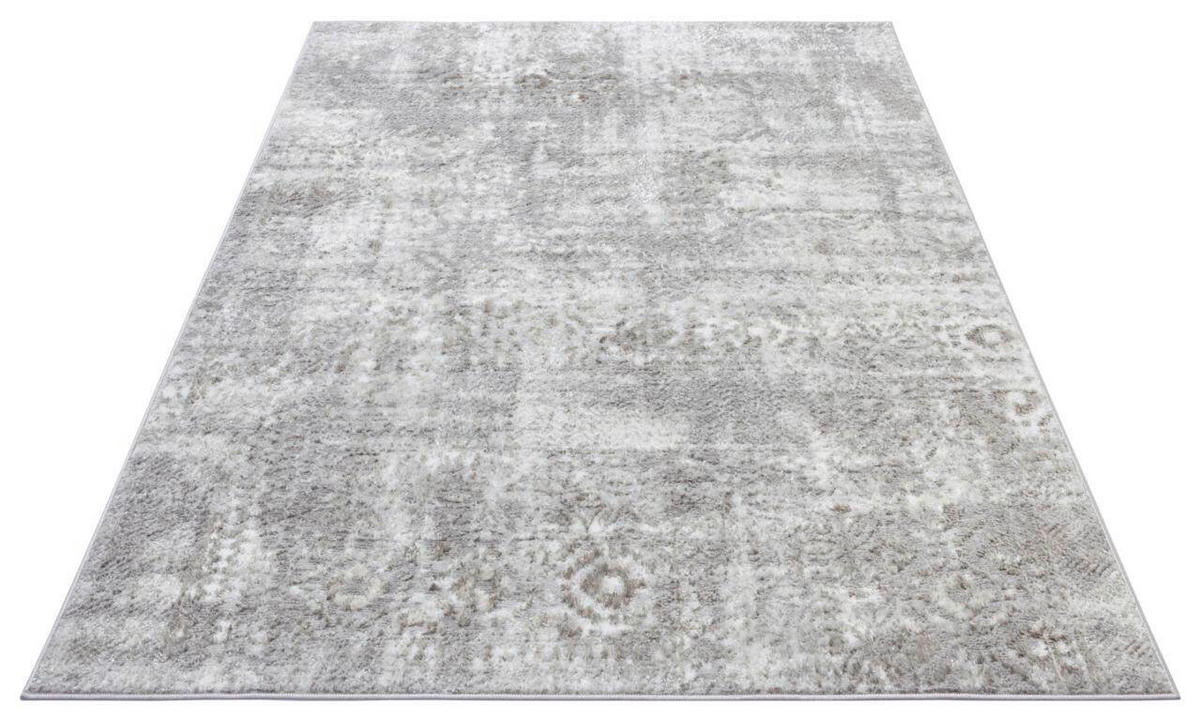 VINTAGE-TEPPICH 200/280 cm Shine Grau, Beige  - Beige/Grau, Design, Kunststoff (200/280cm)
